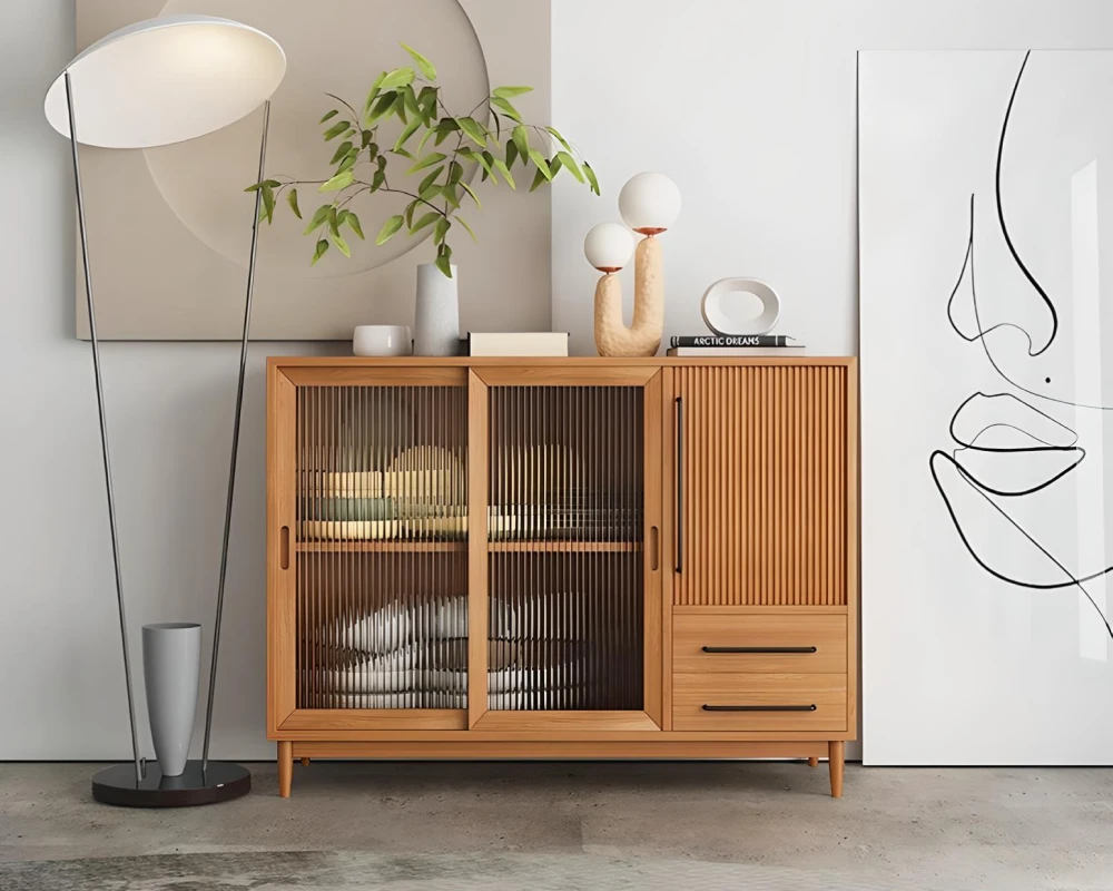 wood sideboard with drawers